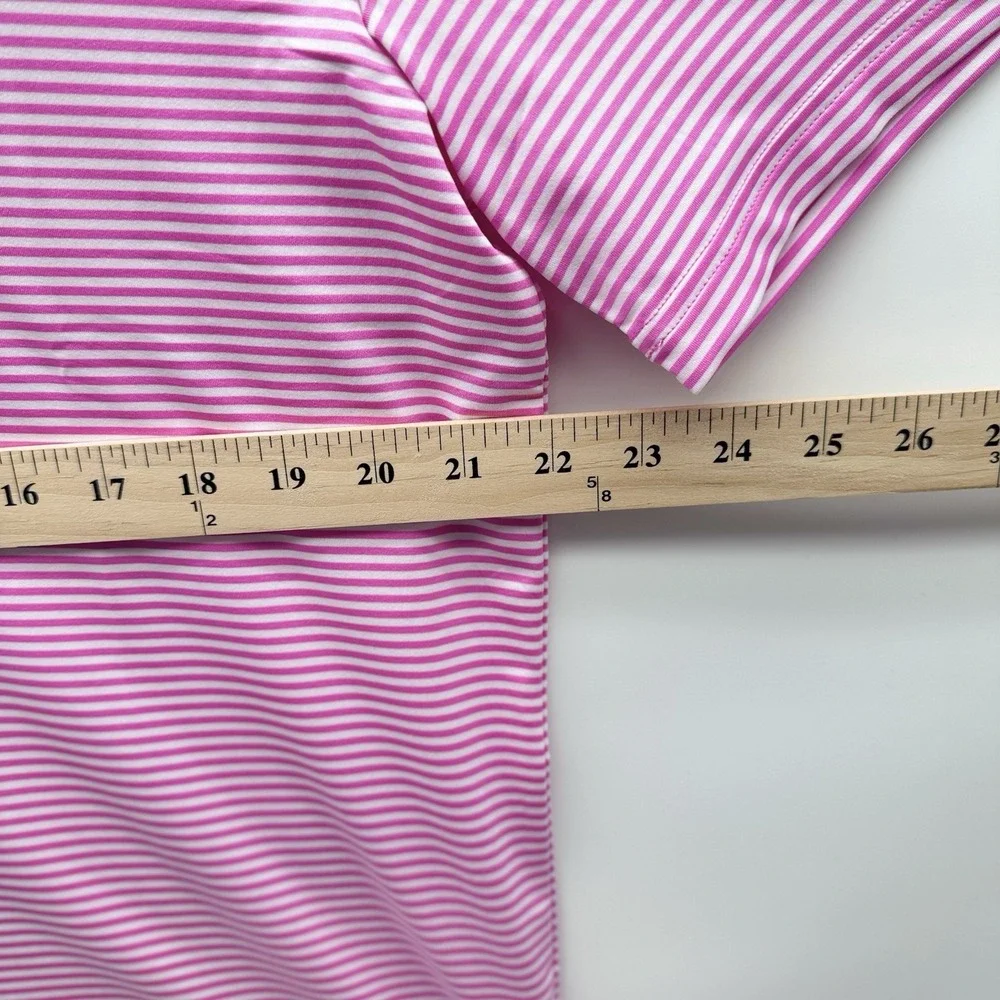 RLX Ralph Lauren Gold Concept 1 Mens Medium Golf Shirt Lightweight Pink White
